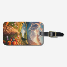 Dolomites Vintage Travel Poster Art Luggage Tag