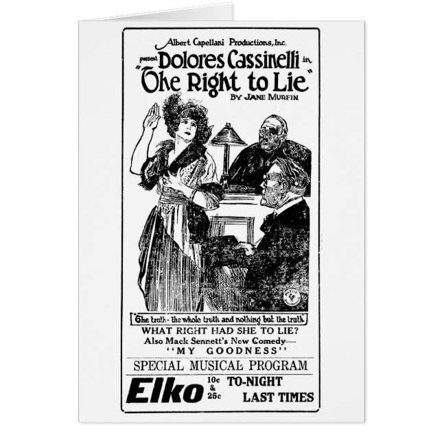Dolores Cassinelli Mack Sennett 1921 annonces (Devant)