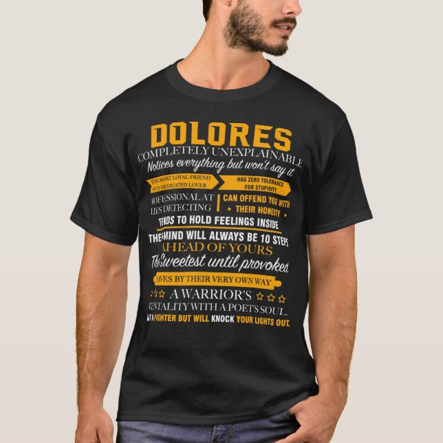 DOLORES completely unexplainable T-Shirt (Front)