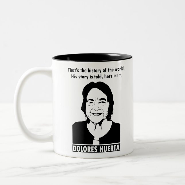 Dolores Huerta Cite Mug à café à deux tons (Gauche)
