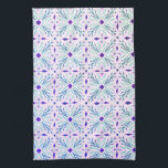 Dolores Tiles Pattern Purple Pink Mint Kitchen Towel<br><div class="desc">Decorate your kitchen with this hand drawn tiles pattern towel. Makes a great housewarming or wedding gift! 
You can customize it and add text too.
Check my shop for lots more colours and patterns plus matching items for your home!</div>