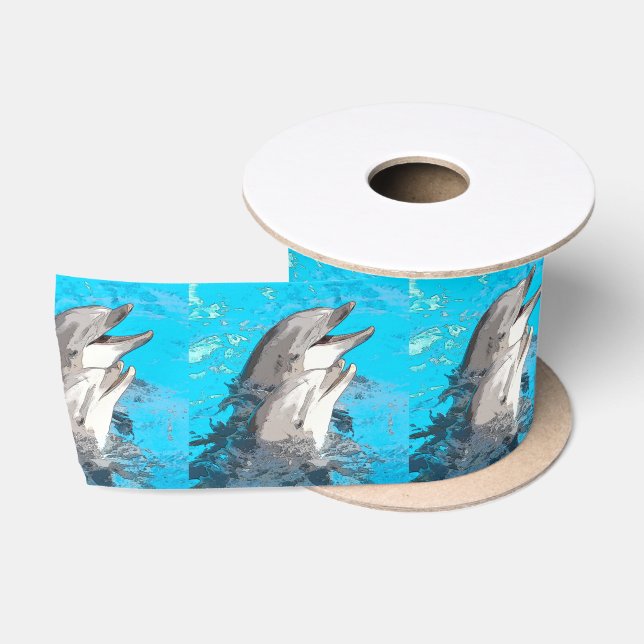 Dolphin20160501 Satin Ribbon (Spool)