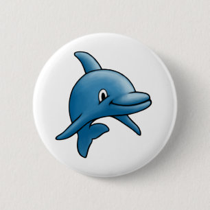 Dolphin 2 Inch Round Button