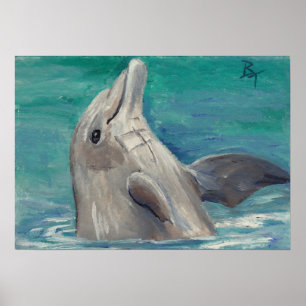 Dolphin aceo Poster Print