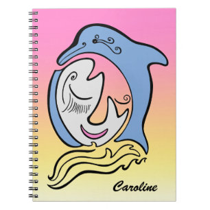 Dolphin and Fish Ocean Dream Personalized Notebook