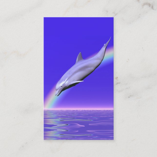 Dolphin and Rainbow Business Card (Front)