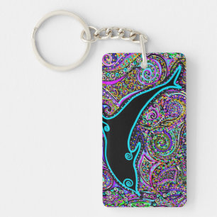 Dolphin Art Design Keychain