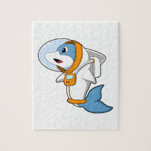 Dolphin as Astronaut with Costume Jigsaw Puzzle
