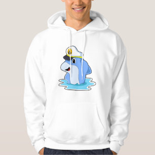 Dolphin as Captain with Hat Hoodie