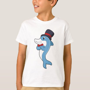 Dolphin as Gentleman with Hat T-Shirt