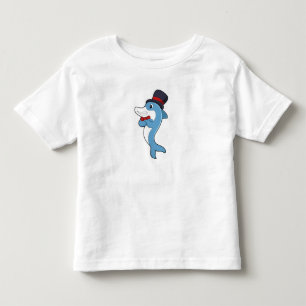 Dolphin as Gentleman with Hat Toddler T-shirt