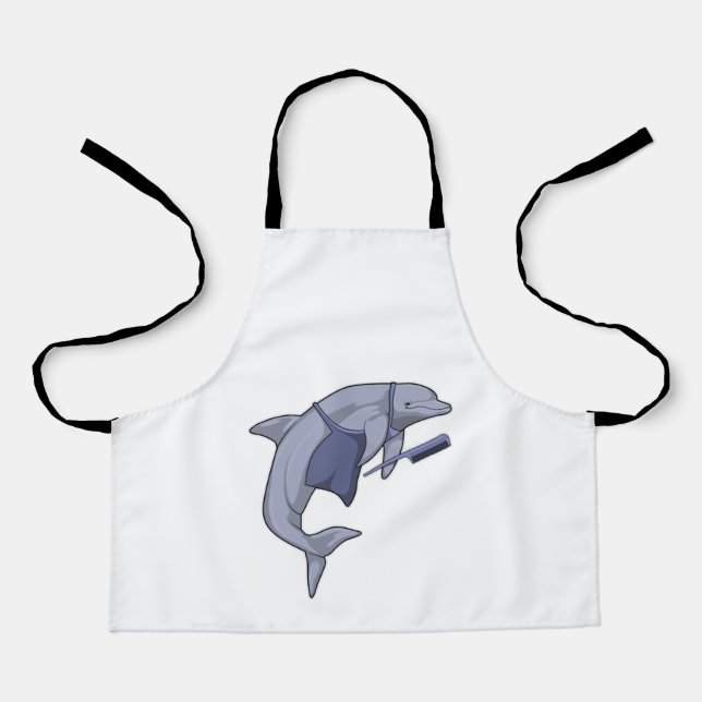 Dolphin as Hairdresser with Comb Apron (Front)