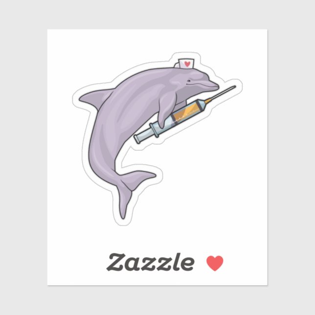 Dolphin as Nurse with Syringe (Sheet)