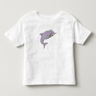 Dolphin as Nurse with Syringe Toddler T-shirt
