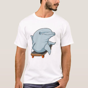 Dolphin as Skater with Skateboard T-Shirt