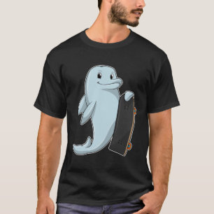 Dolphin as Skater with Skateboard T-Shirt