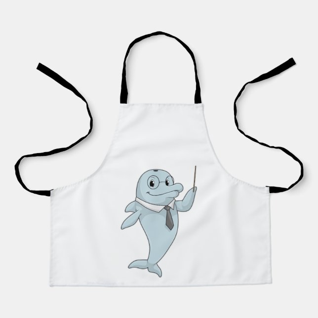 Dolphin as Teacher with Pointer Apron (Front)