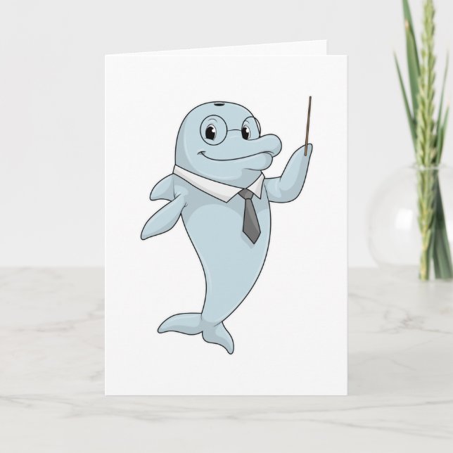 Dolphin as Teacher with Pointer Card (Front)
