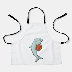 Dolphin at Basketball Sports Apron