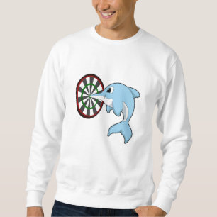 Dolphin at Darts with Dartboard Sweatshirt