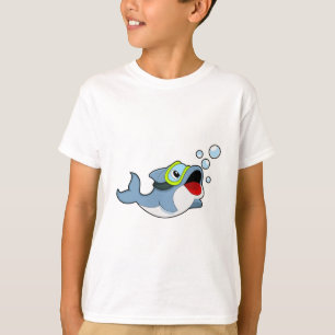 Dolphin at Diving with Water bubbles.PNG T-Shirt