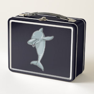 Dolphin at Hip Hop Dance Dab Metal Lunch Box