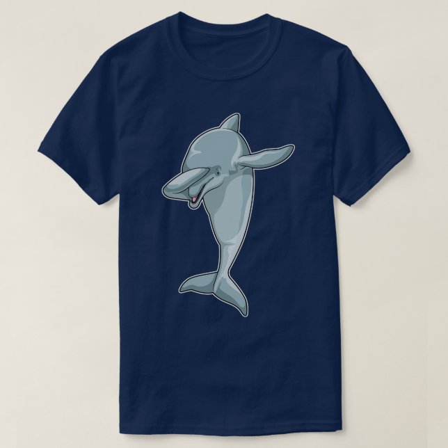Dolphin at Hip Hop Dance Dab T-Shirt (Design Front)
