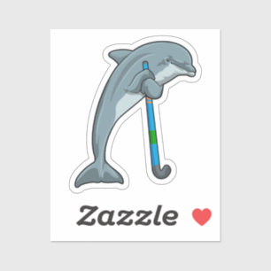 Dolphin at Hockey with Hockey stick