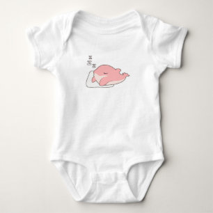 Dolphin at Sleeping on Pillow Baby Bodysuit