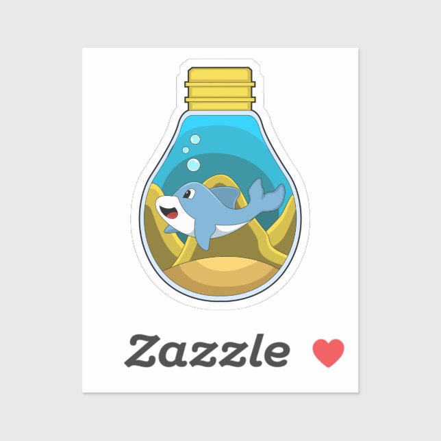 Dolphin at Swimming in Aquarium (Sheet)