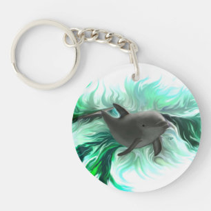 Dolphin Baby Keychain