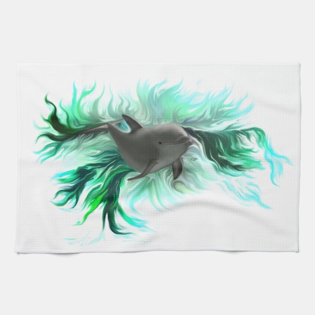 Dolphin Baby Kitchen Towel (Horizontal)