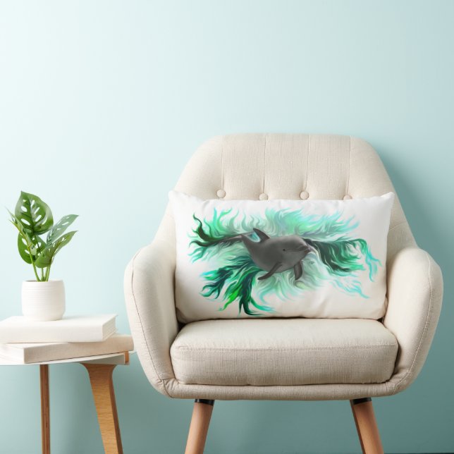 Dolphin Baby Lumbar Pillow (Chair)