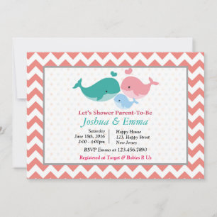 Dolphin Baby Shower Invitation