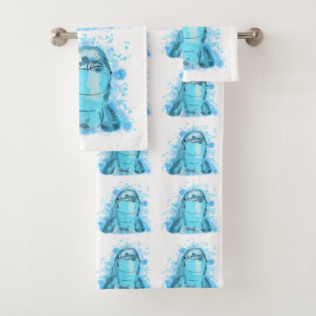 Dolphin  bath towel set (Insitu)