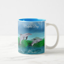 Dolphin Bay Tropical Coffee Mug by Yotigo