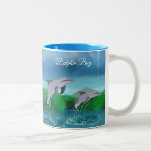 Dolphin Bay Tropical Coffee Mug by Yotigo
