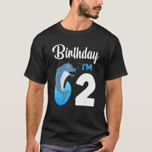 Dolphin Birthday 2 Year Old Kids Boys Girls Dolphi T-Shirt