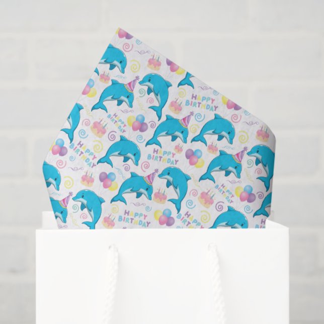 Dolphin Birthday Tissue Paper (Gift Bag)