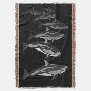 Dolphin Blanket White Sided Dolphin Throw Blanket