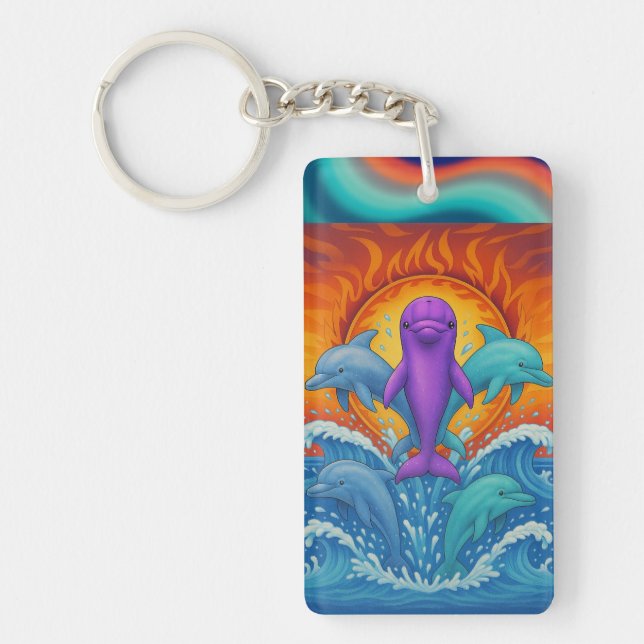 Dolphin Bliss Keychain (Front)