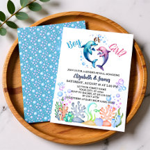 Dolphin Boy or Girl Gender Reveal Party