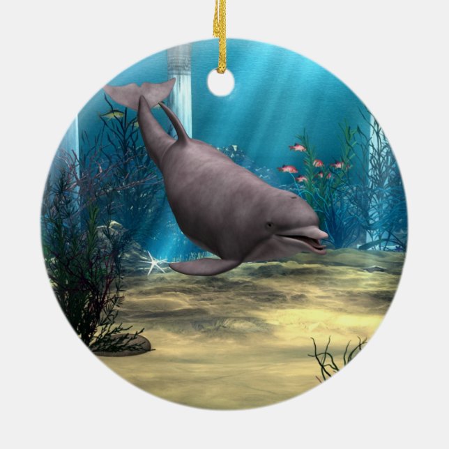 Dolphin Ceramic Ornament (Back)