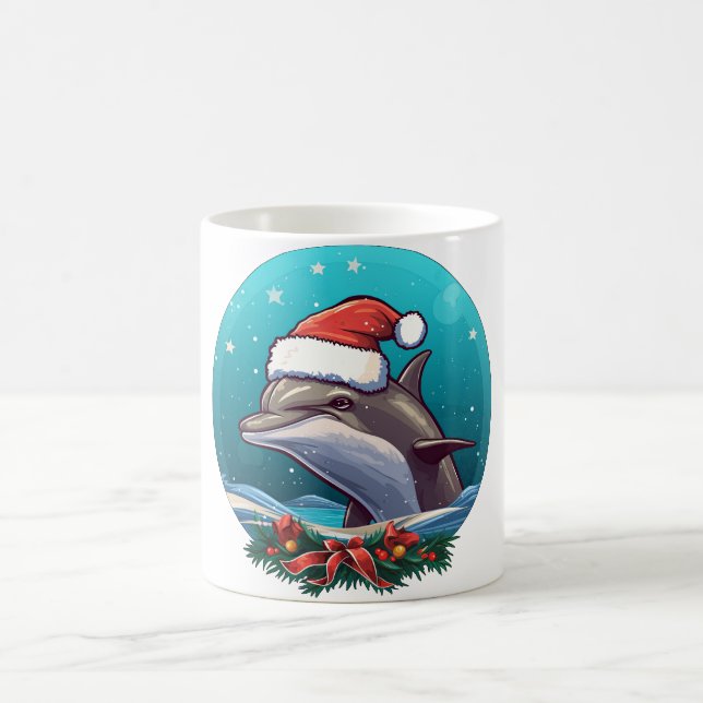 Dolphin Christmas Coffee Mug (Center)