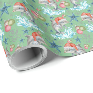 Dolphin Christmas Wrapping Paper