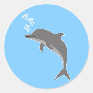 Dolphin Classic Round Sticker