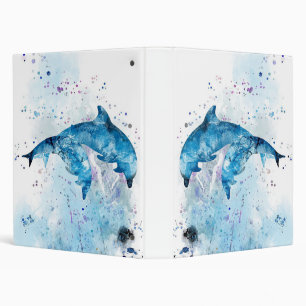 Dolphin Colourful Art Design Dolphin Lover Binder