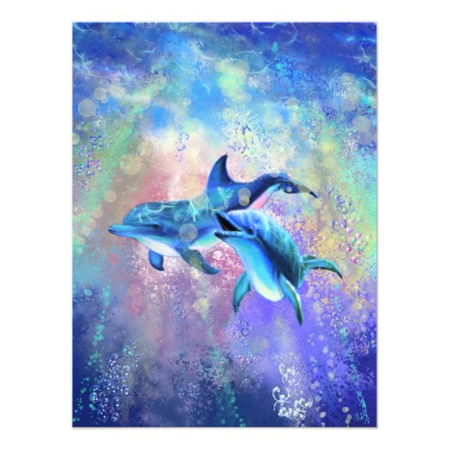 Dolphin Couple - Add Your Photo / Name (Front)