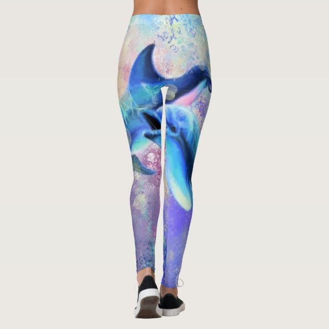 Dolphin Couple - Beautiful - Leggings (Back)