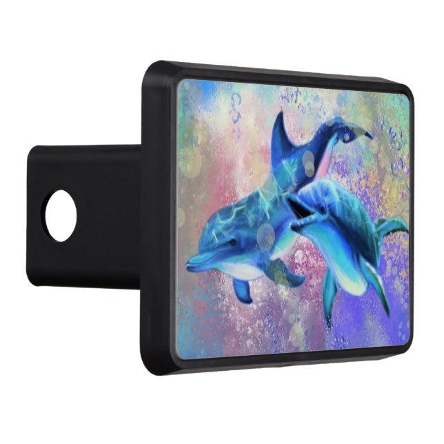 Dolphin Couple - Beautiful Trailer Hitch Cover (Right)